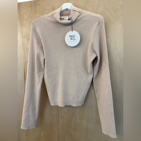 Princess Polly Cream Ribbed Turtleneck - Picture 11 of 11
